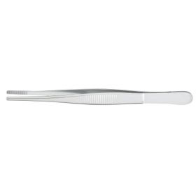 Dressing Forceps McKesson Iris 5-1/2 Inch Length Office Grade Stainless Steel NonSterile NonLocking Thumb Handle Straight Serrated Tip