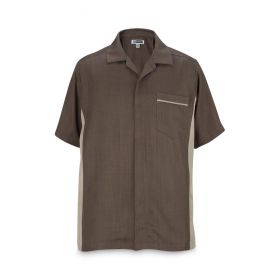 Men's Service Shirt with Zip Front, Chestnut, Size 3XL