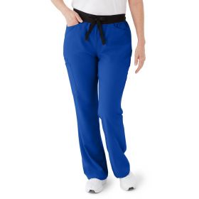 Coastal AVE Women's Modern Bootcut Scrub Pants with Cargo Pockets, Royal Blue, Size 5XL