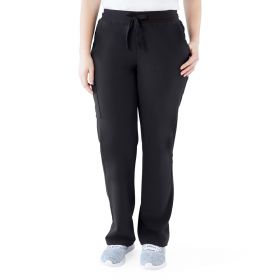 Varick AVE Women's Scrub Pants, Petite, Black, Size XL
