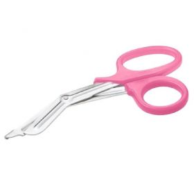Utility Shears Medicut Neon Pink 7-1/4 Inch Length Stainless Steel / Polypropylene NonSterile Finger Ring Handle Angled Blunt Tip / Blunt Tip