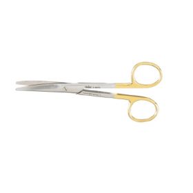 Dissecting Scissors Miltex Mayo 5-1/2 Inch Length OR Grade German Stainless Steel / Tungsten Carbide NonSterile Finger Ring Handle Straight Beveled Blades Blunt Tip / Blunt Tip