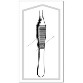 Dressing Forceps Econo Adson 4-3/4 Inch Length Floor Grade Pakistan Stainless Steel Sterile NonLocking Thumb Handle Straight Blunt Serrated Tips