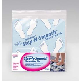 Shower Foot File Mat Pedi-Quick Step-N-Smooth Blue / White