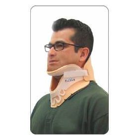 Rigid Cervical Collar Sierra Universal Collar Preformed Adult One Size Fits Most Two-Piece / Trachea Opening 13 to 21 Inch Neck Circumference