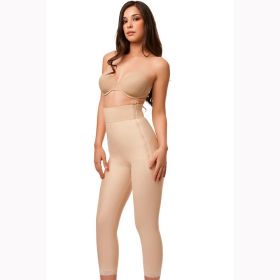 Isavela gr05 high waist abdominal girdle with zippers-2xl-beige
