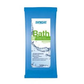Rinse-Free Bath Wipe Essential Bath  Medium Weight Soft Pack Purified Water / Methylpropanediol / Glycerin / Aloe Unscented 8 Count