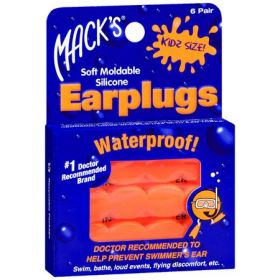 Ear Plugs Macks Cordless Child Size Orange
