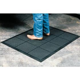 Anti-Fatigue Floor Mat Ortho Stand 3 X 4 Foot Black Rubber