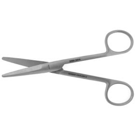 Dissecting Scissors BR Surgical Mayo 5-1/2 Inch Length Surgical Grade Stainless Steel NonSterile Finger Ring Handle Curved Blunt Tip / Blunt Tip