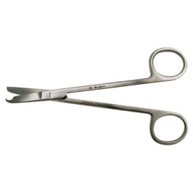 Stitch Scissors BR Surgical Littauer 5-1/2 Inch Length Surgical Grade Stainless Steel NonSterile Finger Ring Handle Straight Blunt Tip / Blunt Tip