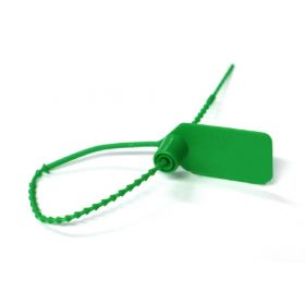 Tamper Evident Seal Pull-Tight Loks Numbered Green Plastic 9 Inch