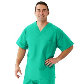 WORKS Reversible Unisex Scrub Top, Jade, Size M, Angelica Color Code