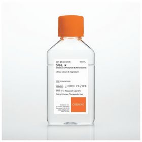 Cell Culture Reagent Corning cellgro Dulbeccos Phosphate Buffered Saline (DPBS) 1X / pH 7.3 to 7.5 6 X 500 mL