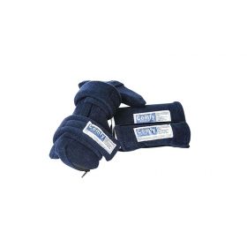 Adult Small Spring-Loaded Goniometer Finger Extender Hand Orthosis, Terrycloth, Navy