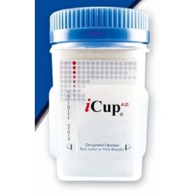 Drugs of Abuse Test iCup A.D. 5-Drug Panel with Adulterants AMP, COC, mAMP/MET, OPI, THC (OX, pH, SG) Urine Sample 25 Tests