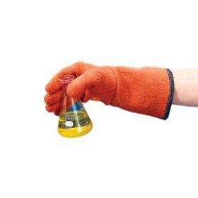 Autoclave Glove Scienceware Clavies One Size Fits Most Terry Cloth Orange 13 Inch Gauntlet Cuff NonSterile
