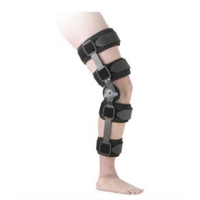Hinged Knee Brace Innovator Cool Regular Wraparound / Hook and Loop Closure Up to 27 Inch Circumference 24 Inch Length Left or Right Knee