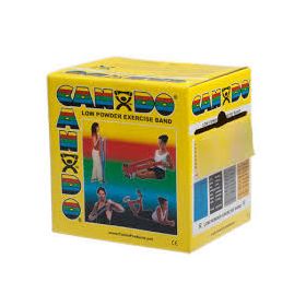 Cando 10-5221 low powder exercise band-50 yard roll-yellow-x-light