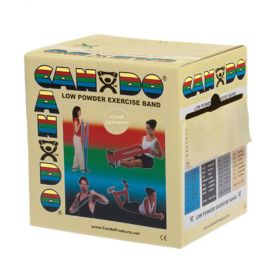 Cando 10-5270 low powder exercise band-25 yard roll-tan-xx-light