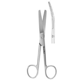 Operating Scissors MeisterHand 5-1/2 Inch Length Surgical Grade Stainless Steel NonSterile Finger Ring Handle Curved Blunt Tip / Blunt Tip