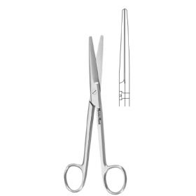 Dissecting Scissors MeisterHand  Mayo 6-3/4 Inch Length Surgical Grade Stainless Steel NonSterile Finger Ring Handle Straight Blunt Tip / Blunt Tip