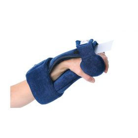 Adult Flex Hand Orthosis, Terrycloth Cover, Navy, Left