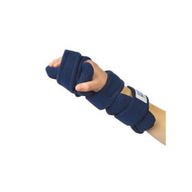 Adult Spring-Loaded Goniometer Hand/Thumb Orthosis, Terrycloth Cover, Navy
