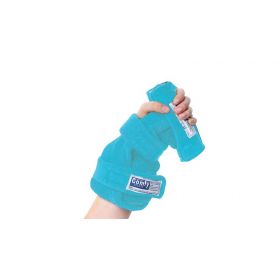 Pediatric Deviation Finger Extender, Terrycloth Cover, Turquoise, Medium