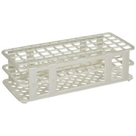 Stacking Test Tube Rack Globe Scientific 456500 Series 60 Place 16 - 17 mm Tube Size White 2-4/5 X 4-1/8 X 9-3/5 Inch
