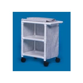 Linen Cart with Cover Standard Line 2 Removable Shelves, 14-1/2 Inch Spacing 26 X 20 Inch