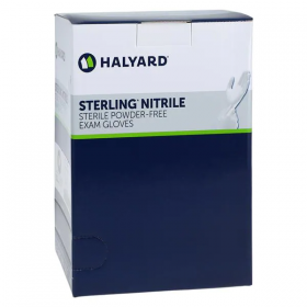 Gloves exam sterling powder-free nitrile 9.5 in medium sterile gray 200pr/ca
