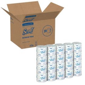 Toilet Tissue Scott Essential White 2-Ply Standard Size Cored Roll 550 Sheets 4 X 4-1/10 Inch 534318