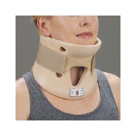 Rigid Cervical Collar DeRoyal Preformed Adult Small Two-Piece / Trachea Opening 4-1/4 Inch Height 10 to 13 Inch Neck Circumference