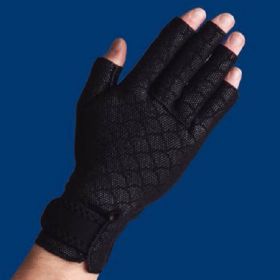 Arthritis Glove Thermoskin Open Finger Large Over-the-Wrist Hand Specific Pair Fabric / Trioxon