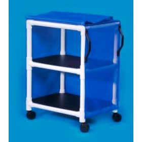 Linen Cart Standard Line PVC 2 Removable Shelves, 14-1/2 Inch Spacing 26 X 20 Inch