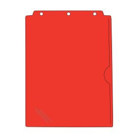 1-Pocket Record Protector - Top Punched - Side Open - Red
