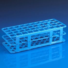 Stacking Test Tube Rack Globe Scientific 456700 Series 40 Place 25 mm Blue 3-1/3 X 4-7/8 X 11-3/5 Inch