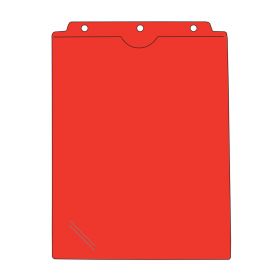 1-Pocket Record Protector - Top Punched - Top Open - Red