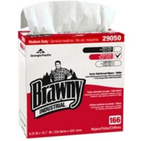 Task Wipe Brawny Industrial Light Duty White NonSterile 4 Ply Tissue 9-1/4 X 16-7/10 Inch Disposable