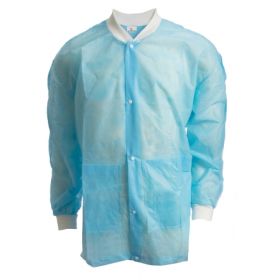 Lab Jacket PRETECT Blue Large Hip Length Disposable 545924L