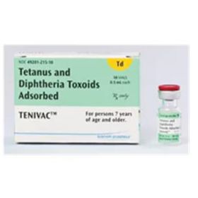 Tenivac Tetanus Toxoid/ Diphtheria Adolescent/Adult Injectable 0.5mL SDV 10/Pk