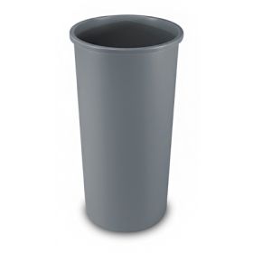 Trash Can Untouchable 22 gal. Round Gray LLDPE Open Top