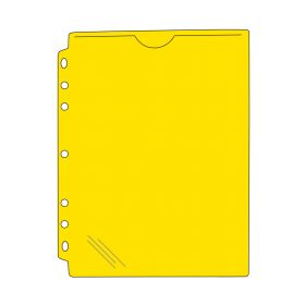 1-Pocket Record Protector - Side Punched - Top Open - Yellow