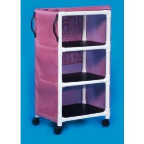 Linen Cart Standard Line PVC 3 Removable Shelves, 14-1/2 Inch Spacing 26 X 20 Inch
