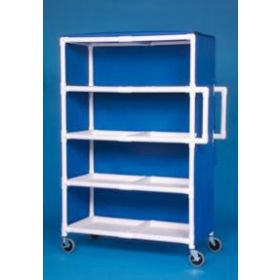 Linen Cart PVC Tubing 4 Shelves, 15 Inch Spacing 50 X 24 Inch