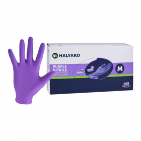 Gloves exam purple nitrile powder-free nitrile 9.5 in medium purple 100/bx, 10 bx/ca, 55082ca