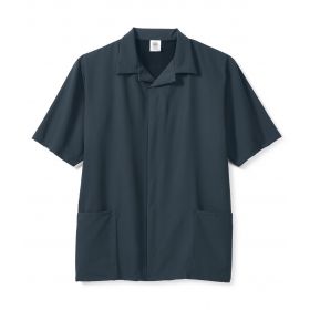 EVS AVE Unisex Scrub Top with Zipper and Storage Pockets, Charcoal, Size M
