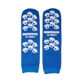 Slipper Socks McKesson Terries X-Large Royal Blue Above the Ankle nimmed