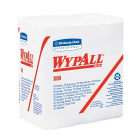 Task Wipe WypAll X80 Heavy Duty White NonSterile Cellulose / Polypropylene 12 X 12-1/2 Inch Reusable